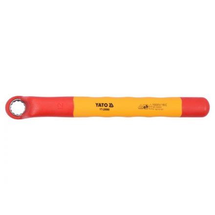 YATO Gebogener Sternschlüssel 12 mm / 190 mm CrV isoliert bis 1000 V